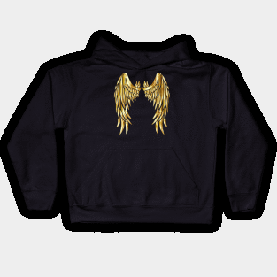 Gold Angel Wings Kids Hoodie